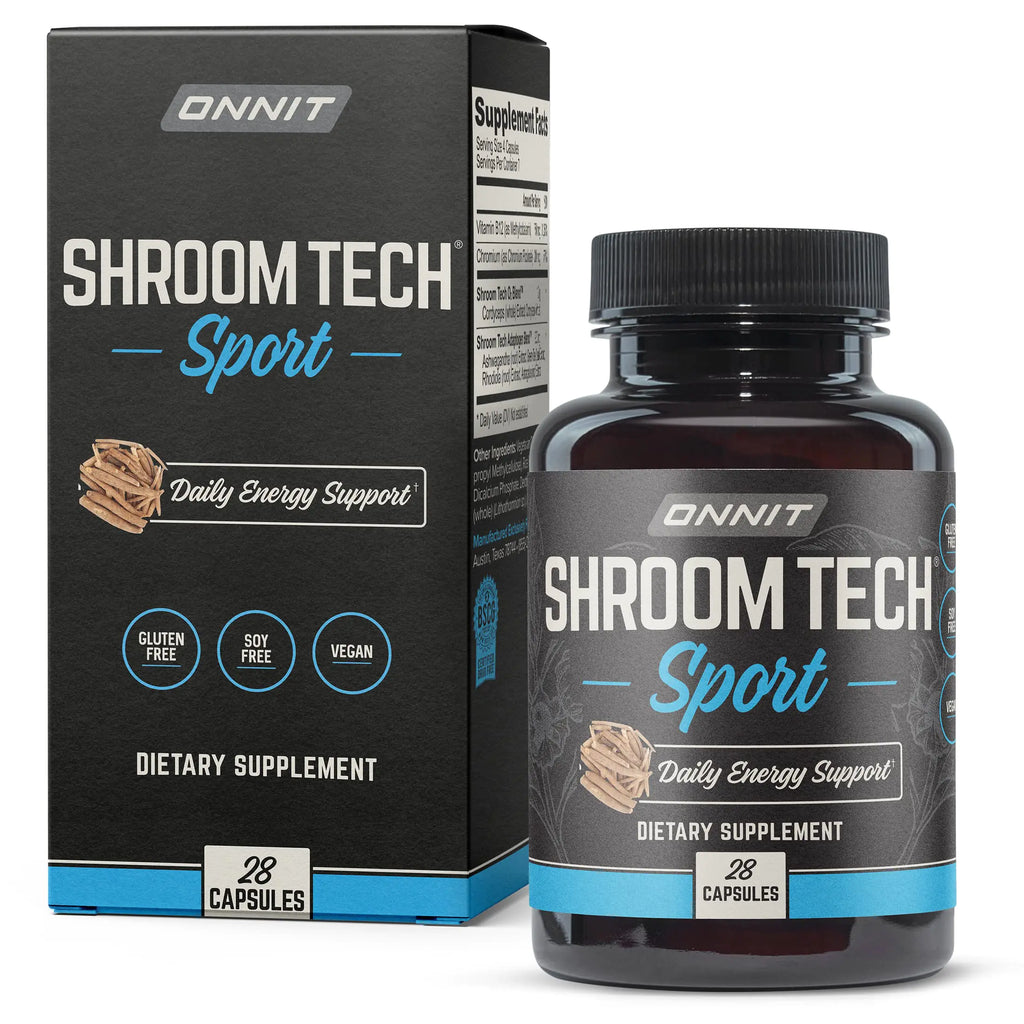 ONNIT Shroom Tech Sport: Clinically Studied Preworkout Supplement with Cordyceps Mushroom (28ct)