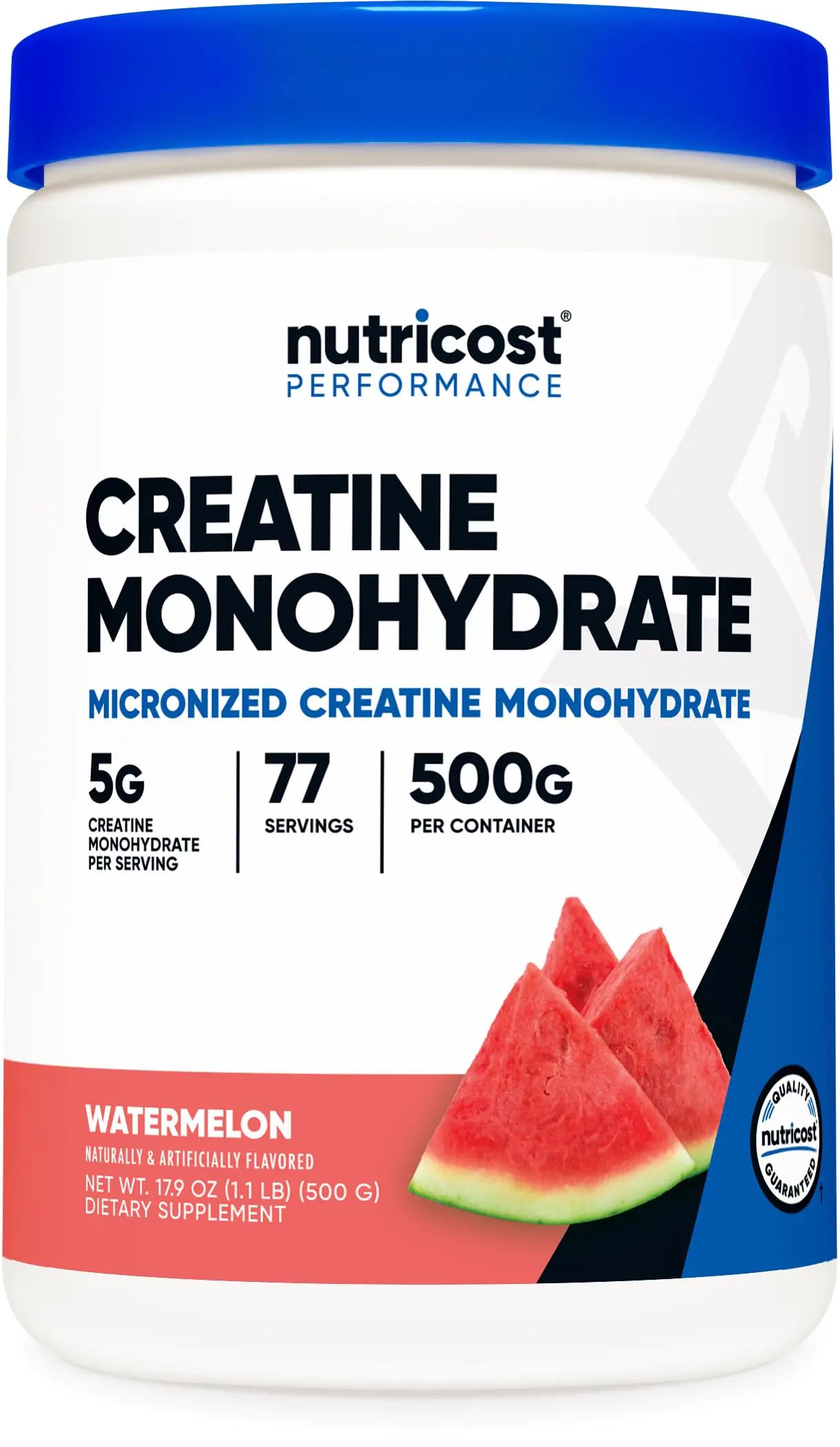 Nutricost Creatine Monohydrate Powder (Watermelon 500 Gram) - Micronized Creatine Supplement - Vegan Non-GMO Gluten Free