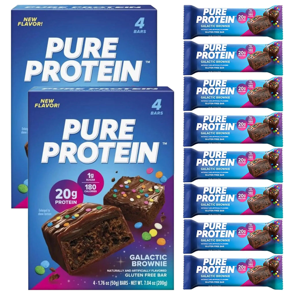 Pure Protein Bars Galactic Brownie 20g High Protein Nutritious Snacks to Support Energy 8 Count