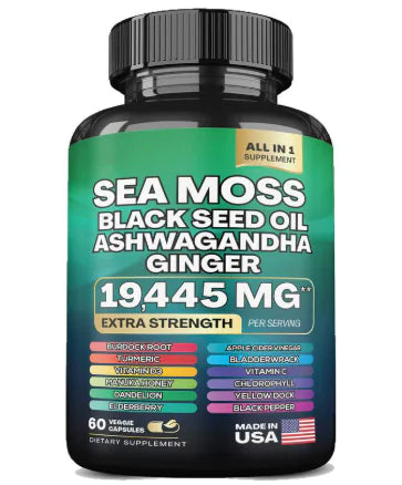 Sea Moss Supplement Capsules (One Box)