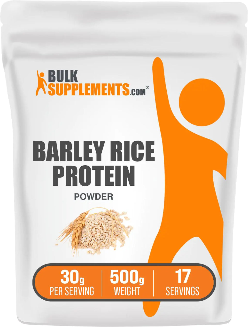 BulkSupplements.com Barley Rice Protein Powder - Vegan Protein Powder Unflavored Protein Powder - Dairy Free Protein Source 30g per Serving 500g (1.1 lbs) (Pack of 1)
